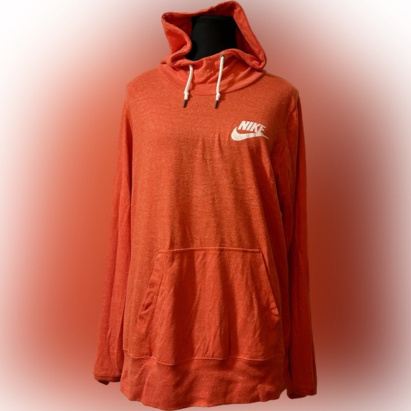 Nike Tops - Nike - Organically Certified Cotton Red Jersey Hooded Pullover Size Lg